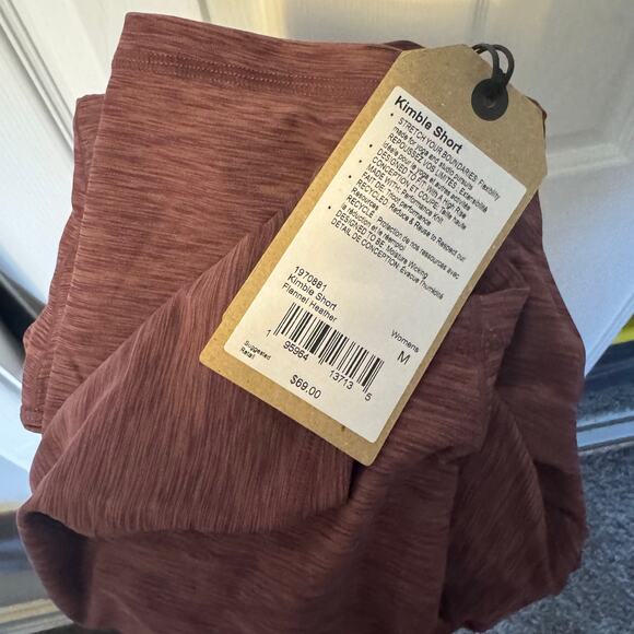 Prana Kimble Bike Shorts High Waisted NWT Heather Red Medium - Picture 3 of 5
